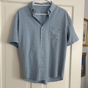 Huk Light Blue Checkered Casual‎ Shirt